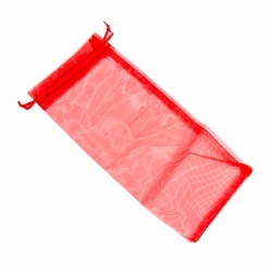 BOLSA DE ORGANZA VINO 11x25 CM. ROJO 