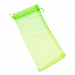 BOLSA DE ORGANZA VINO 11x25 CM. VERDE