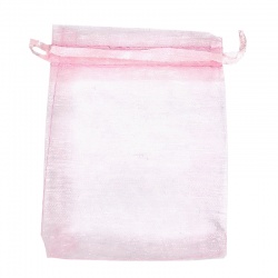 BOLSA ORGANZA 8x6 CM. ROSA CLARO        
