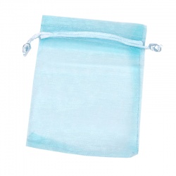 BOLSA ORGANZA 8x6 CM. AZUL CELESTE      