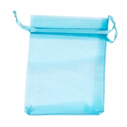 BOLSA ORGANZA 12x9 CM. AZUL TURQUESA 