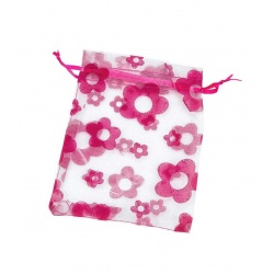 Bolsas de organza fuxia para regalos