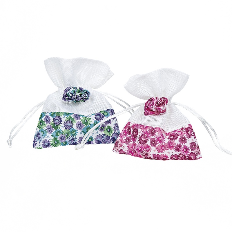 BOLSITA SACO CON FLORECITAS SURT. 2 MOD.