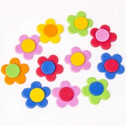 FLOR GOMA EVA BOLSA 30 PCS SURT. COL