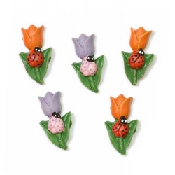 PIN TULIPAN  Y MARIQUITA COLORES