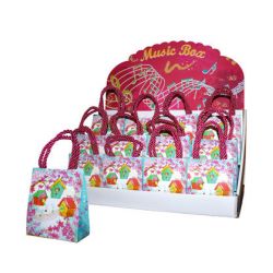 Pack de 12 bolsas musicales con pajaritos en expositor