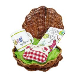 Pack para regalar a las madres; estuche, taza, monedero y block