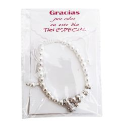 Pulsera de perlas y abalorios en bolsa de celofán                                 