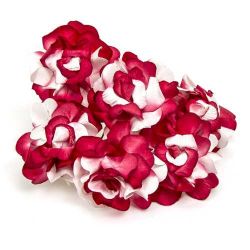 BOLSA 12 POMOS 6 FLOR ROJA Y BLANCA