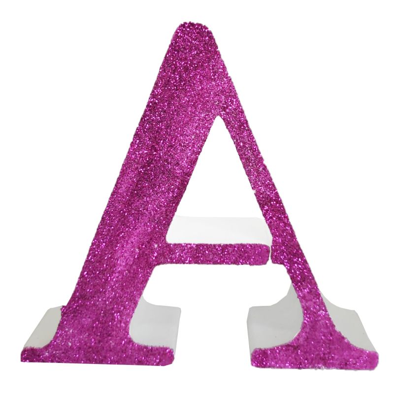 Letra a de porexpan 20 cm en color rosa, para decorar bodas