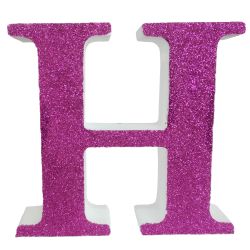 Letra "h" de 20 cm- en rosa