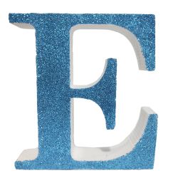 Letra "e" de 20 cm- en azul