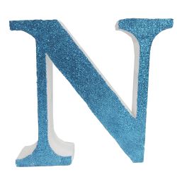 Letra "n" de 20 cm- en azul