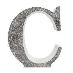 Letra "c" de 20 cm- en plata