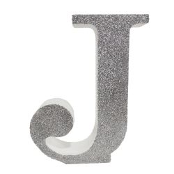 Letra "j" de 20 cm- en plata