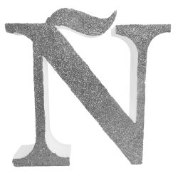 Letra "ñ" de 20 cm- en plata