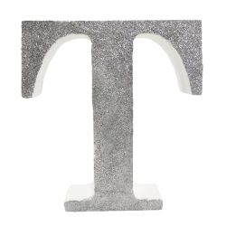 Letra "t" de 20 cm- en plata