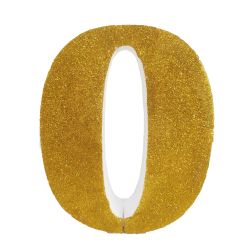 Numero "0" en corcho oro