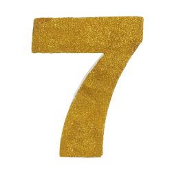 Numero "7" en corcho oro