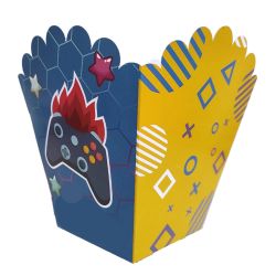 Pack de 6 und caja videojuegos grande de palomitas 15x10cm