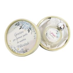 Colonia jazmin 10 ml en caja redonda pegatina