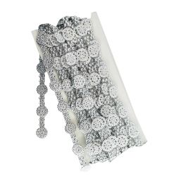 Cinta decoracion roseta brillantes