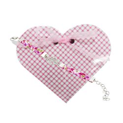 PULSERA ARBOL DE LA VIDA EN CAJA DE CORAZÓN ROSA                                                    