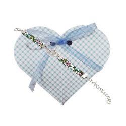 PULSERA ARBOL DE LA VIDA EN CAJA DE CORAZÓN AZUL                                                    