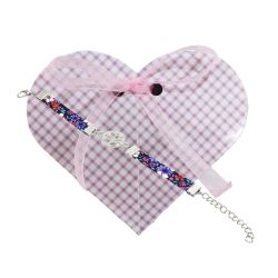 PULSERA ARBOL DE LA VIDA EN CAJA DE CORAZÓN LILA                                                    