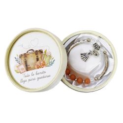 CAJA CON PULSERA Y PEG- DE MALETA                                                                   