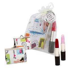 MONEDERO CON BOLI PINTALABIOS EN ORGANZA                                                            