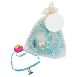 COLLAR Y PULSERA FANTASÍA EN ORGANZA C/TARJETA                                                      