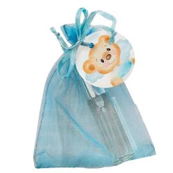 COLONIA ALGODÓN EN ORGANZA AZUL C/TARJETA                                                           