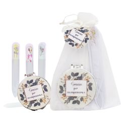 LIMA DE UÑAS CON ESPEJO EN ORGANZA C/TARJETA                                                        