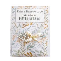 BROCHE MARIPOSA EN TARJETA ESTAMPADA                                                                