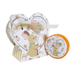 CAJA CORAZÓN BEBES CON JABÓN NARANJA                                                              