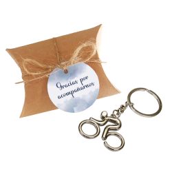 CAJA ALMOHADA KRAFT CON LLAVERO BICI Y TARJ-                                                        