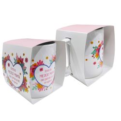 TAZA MEJOR MAMA FLORES EN CAJA NO PERSONALIZADA                                                     