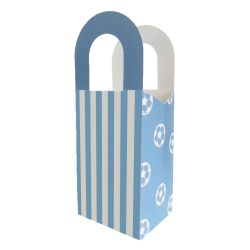 PACK 12 CAJITAS DE RAYAS AZULES Y BALONES ASAS 10,5X6X5,5                                           