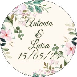PLIEGO ADHESIVO 20 UNDS PERSONALIZABLE 4,2CM DIAMETRO                                               