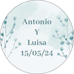 PLIEGO ADHESIVO 20 UNDS PERSONALIZABLE 4,2CM DIAMETRO                                               