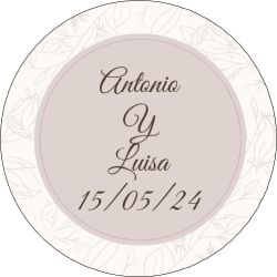 PLIEGO ADHESIVO 20 UNDS PERSONALIZABLE 4,2CM DIAMETRO                                               