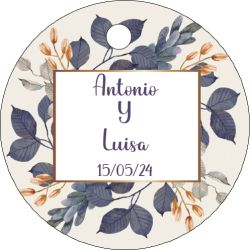 PLIEGO DE TARJETAS 20 UNDS PERSONALIZABLES 4,2CM DIÁMETRO                                           