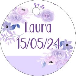 PLIEGO DE TARJETAS 20 UNDS PERSONALIZABLES 4,2CM DIÁMETRO                                           