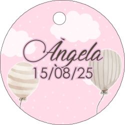 PLIEGO DE TARJETAS 20 UNDS PERSONALIZABLES 4,2CM DIÁMETRO                                           