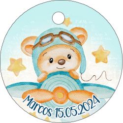 PLIEGO DE TARJETAS 20 UNDS PERSONALIZABLES 4,2CM DIÁMETRO                                           