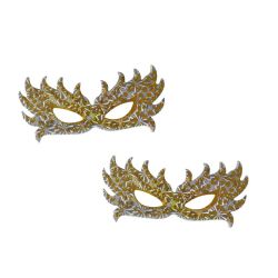 Antifaz purpurina plata metalizado de cartón