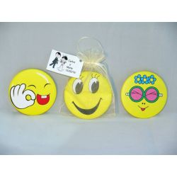 Espejo emoticonos + bolsa + tarjeta