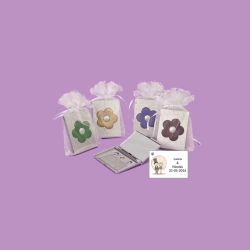 Espejo flores + bolsa + tarjeta