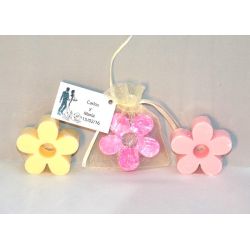 Jabón en bolsa con tarjeta detalles de boda